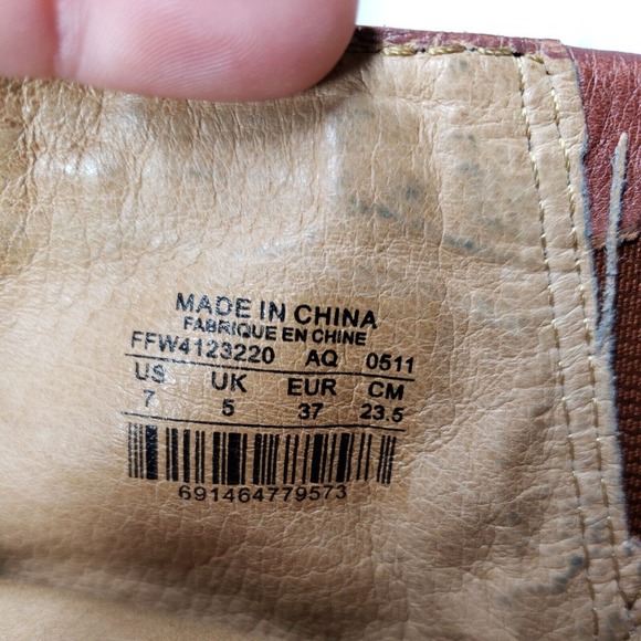 Fossil Womens Red Leather Pull On Boots Heels Size 7 - Picture 7 of 13